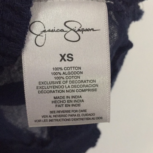 Jessica Simpson Navy Blue Boho Top 2for$10 - Picture 12 of 12